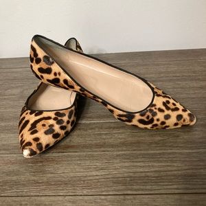 J crew leopard flats
